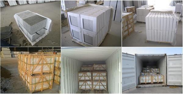 blue granite floor tiles packing &loading