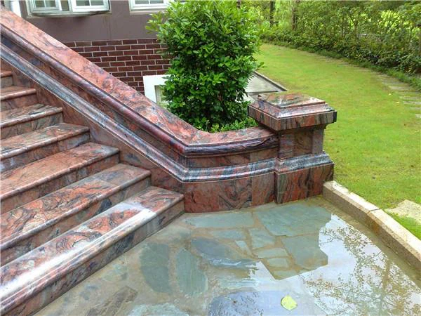 Chinese Mutlicolor Red granite steps