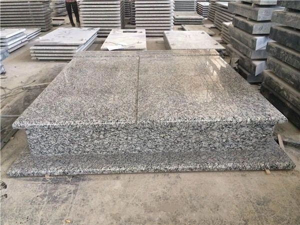 sea wave white granite tombstone monument