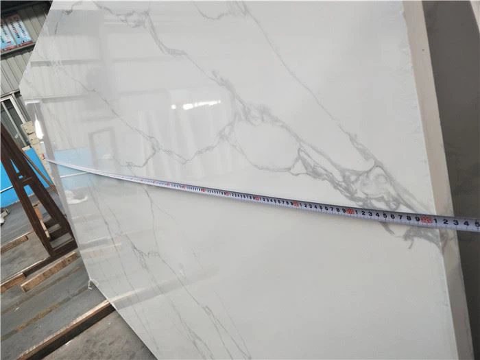 calacatta classic quartz slab polished slab