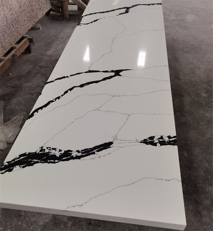 quartz countertops black and white for kitchen