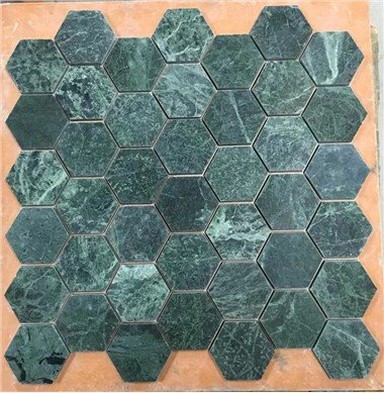 गहरे हरे संगमरमर मोज़ेक