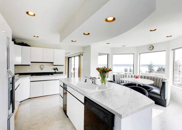 Alpine white quartz countertop