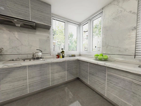 Alpine white quartz Kitchen countertop