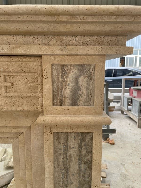 Turkey travertine fireplace
