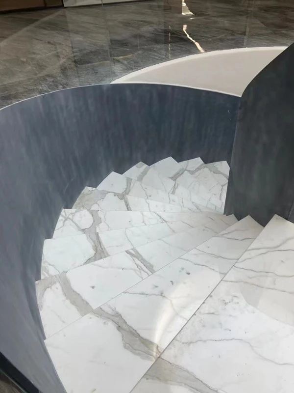 Calacatta White Marble Steps